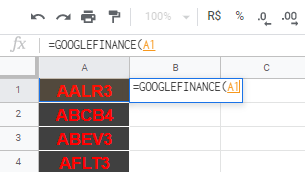 Como levar os preços das ações do Google Finance para o Excel