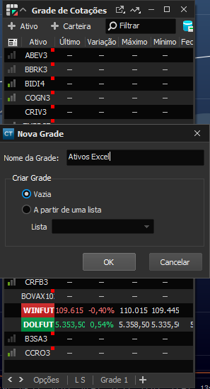 Preço das Ações direto no excel