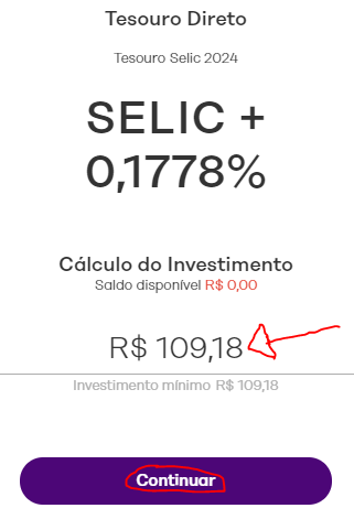 Investindo no tesouro Selic pela NuInvest