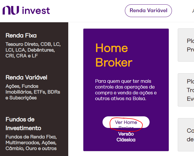 Home Broker Nu Invest