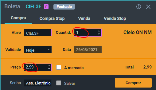 como comprar ações pela nu invest