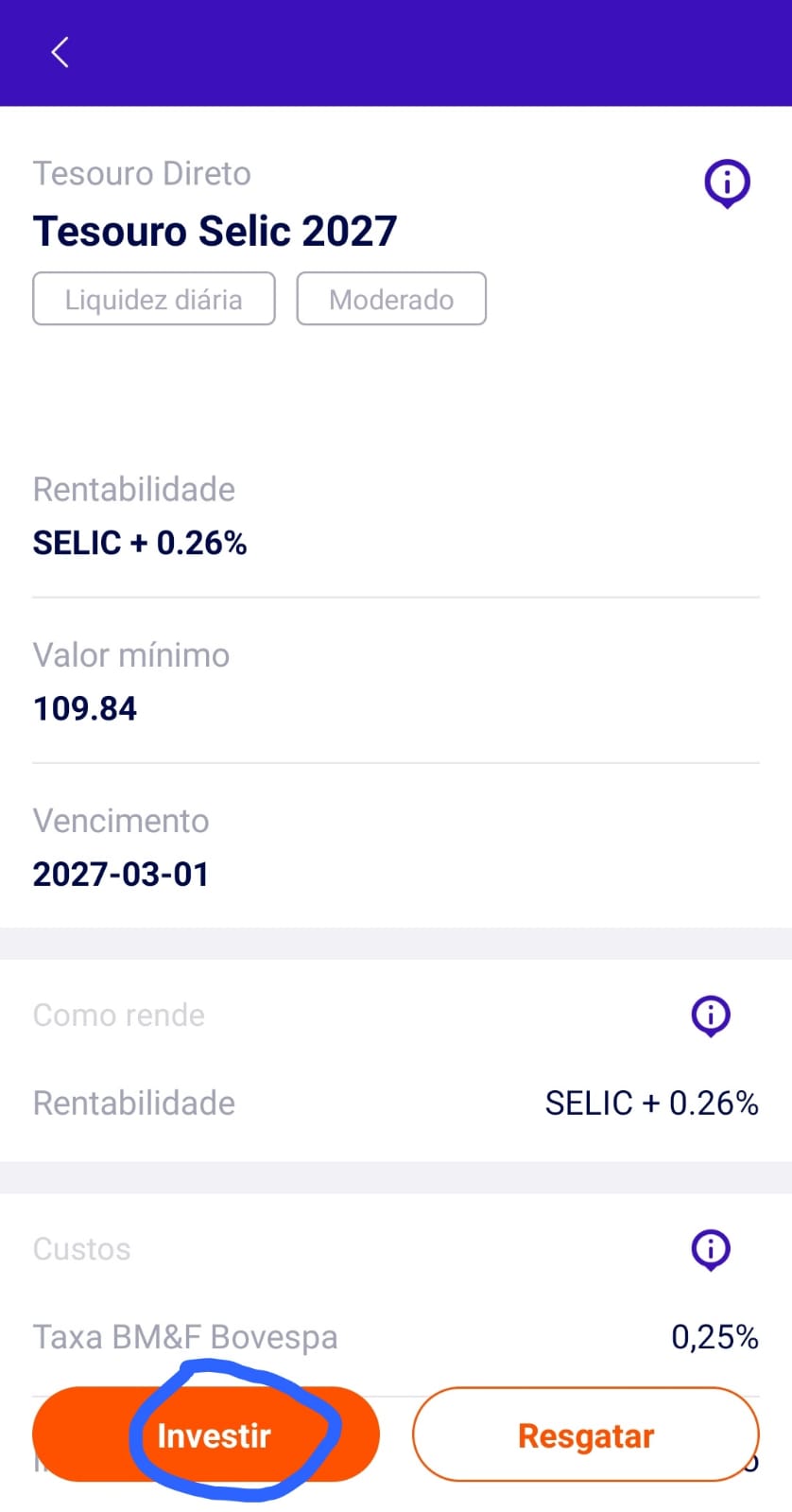 Investindo no tesouro direto pelo app da rico