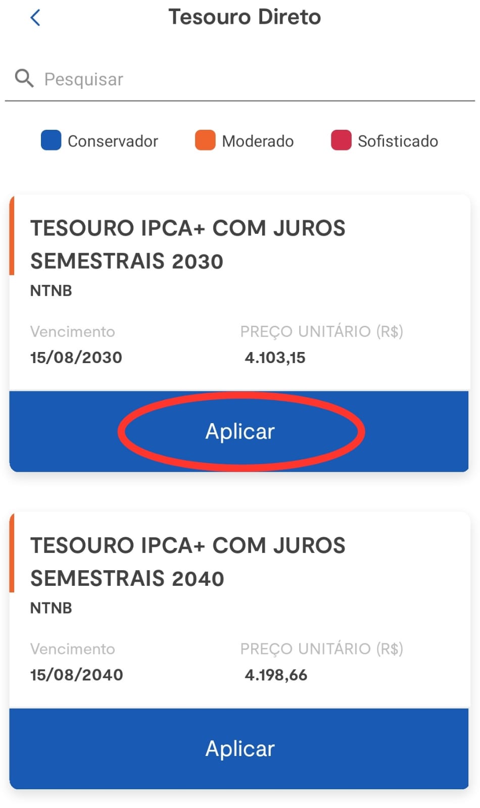 como investir no tesouro direto pelo btg (celular)