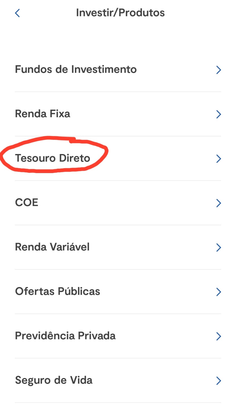 Tesouro Direto app btg