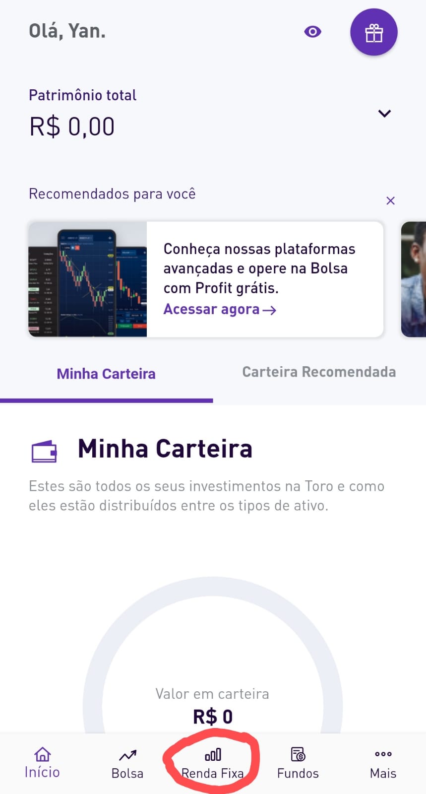 aplicativo de celular toro investimentos