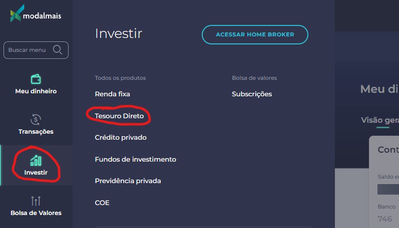 tesouro direto modalmais