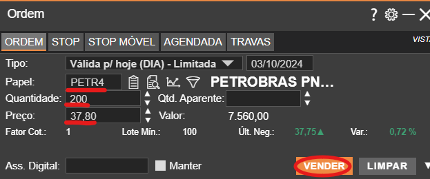 como vender ações na cm capital